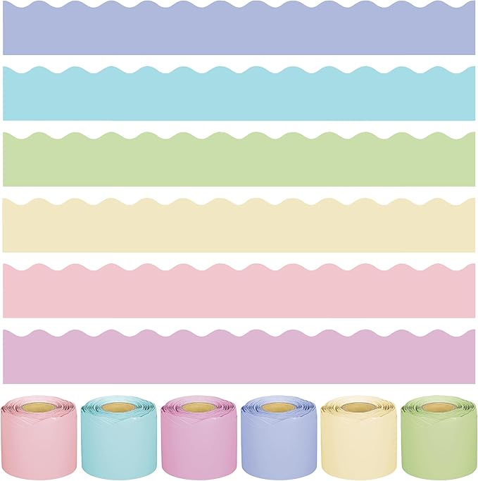 240Ft Pastel Bulletin Board Borders Colorful Classroom Border Trim Pastel by Augisteen