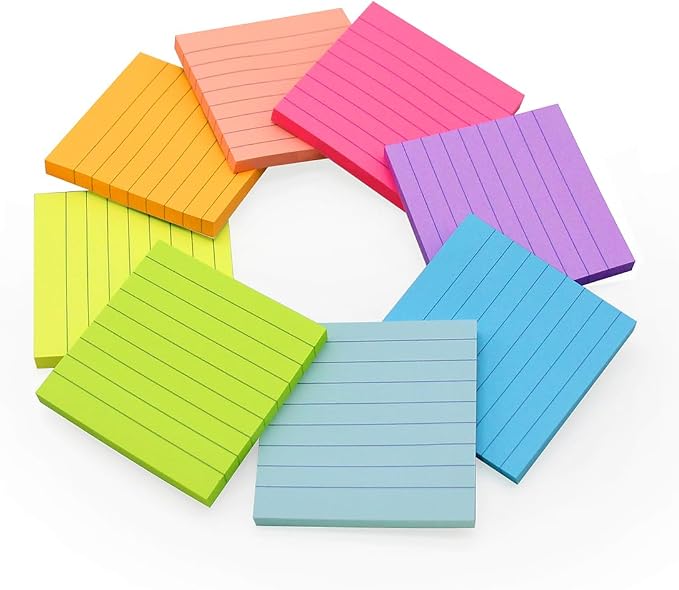 Sticky Notes 3x3 Inches, Bright Colors Self-Stick Pads - Image 4