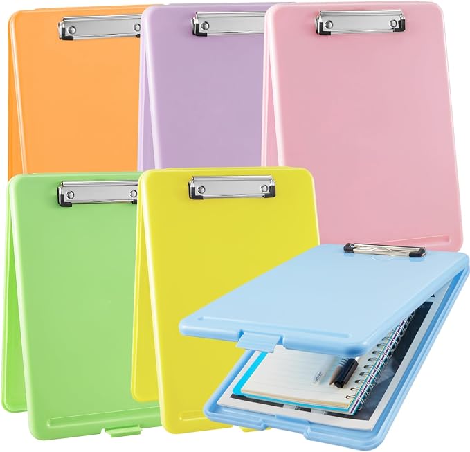 Geyoga 6 Pcs Plastic Clipboard by Geyoga