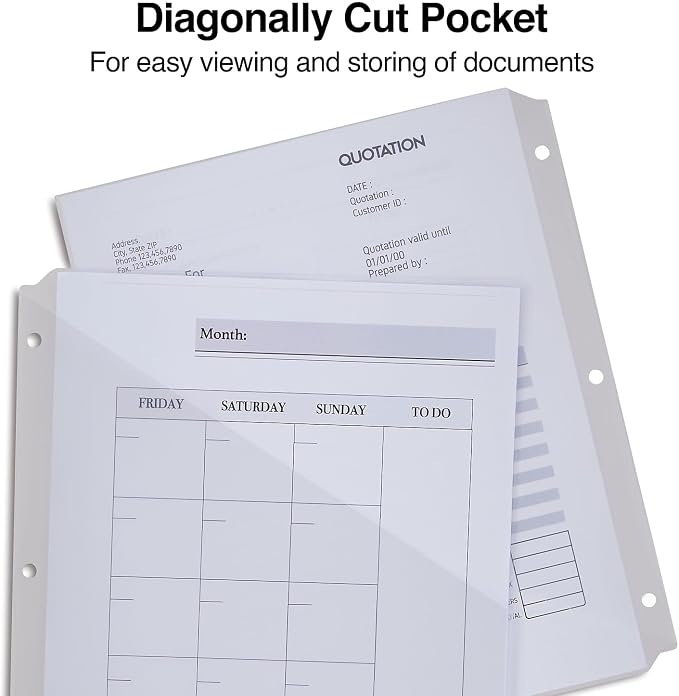 Staples Poly Binder Pocket, 3‑Hole Punched – 5/Pack - Image 5