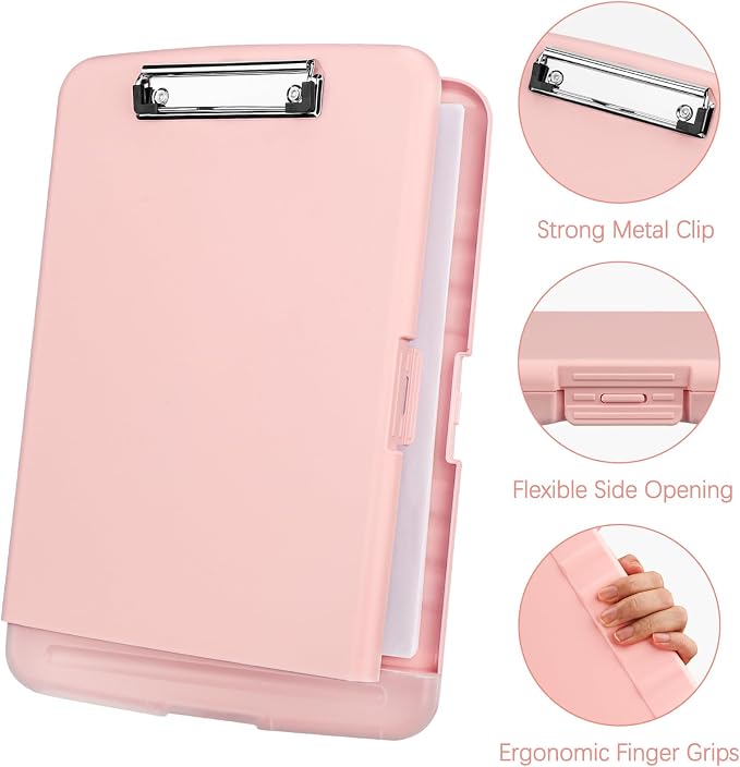 Meiikun Clipboard with Storage, Plastic Clipboards 8.5x11 with Pen Holder - Image 3