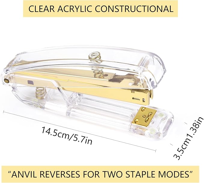 Staplers for Desk, Acrylic Stapler for Office School - Image 2