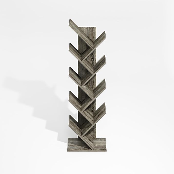 Furinno Tree Book Shelf, 9-Tier Bookshelf, Tree Bookcase - Image 6