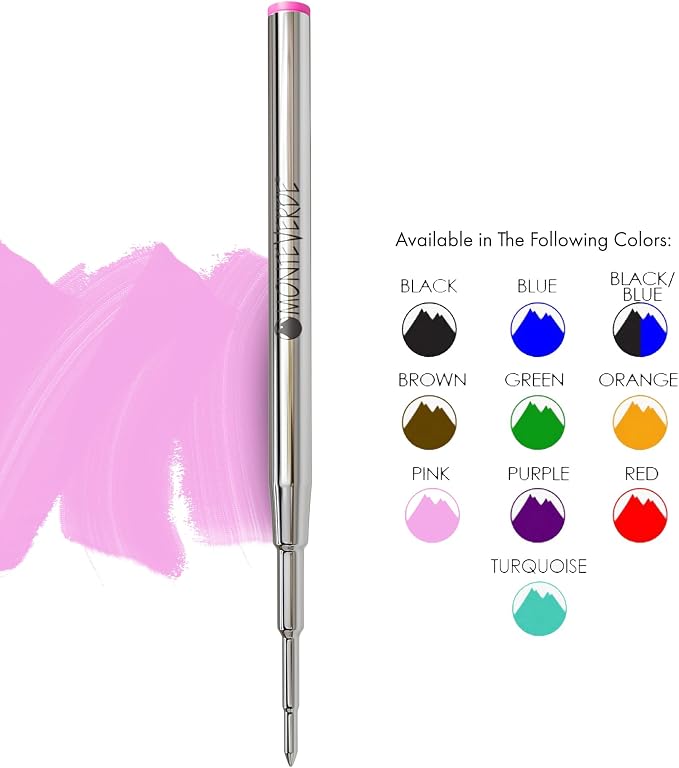 Monteverde USA Soft Ballpoint Refills to Fit Montblanc Pens, Medium Point Pink - Image 2