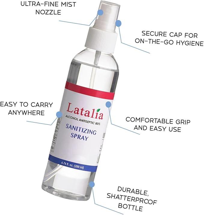 Hand Sanitizer Spray - Pack of 6 Unscented Spray Hand Sanitizer for Hands (6.67 Fl oz)-DeskLoop Office