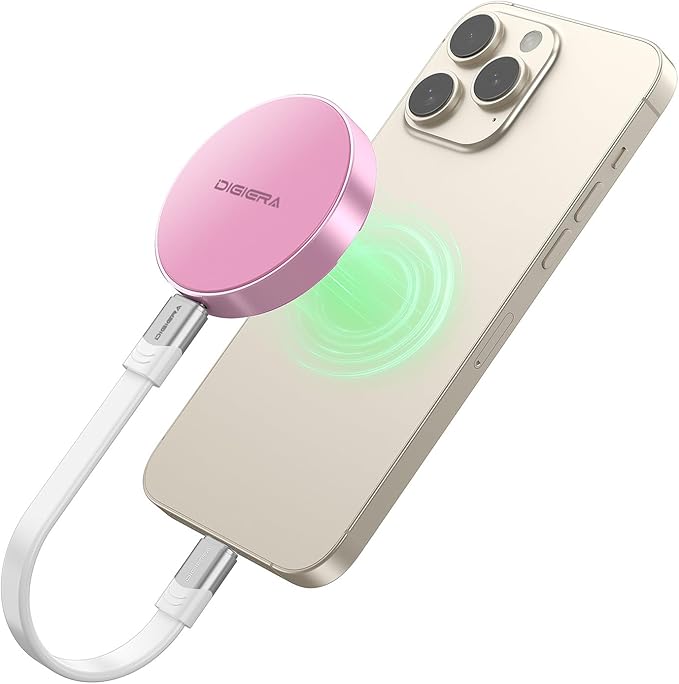 4TB Magnetic Portable SSD, External Solid State Drives with USB-C 3.2 Gen 2x2, Speed Up to 2000MB/s, Compact & Durable, Compatible with iPhone 15/16 Series and Other USB-C Devices, Pink-DeskLoop Office