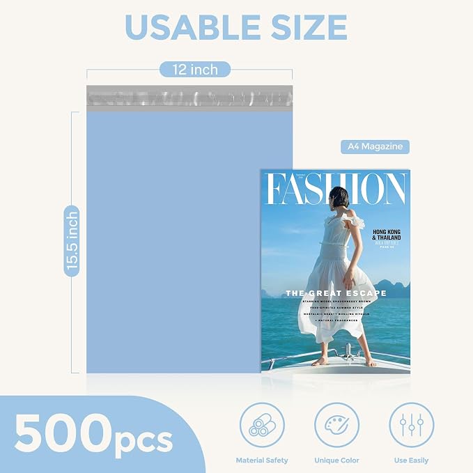 Metronic Poly Mailers 12x15.5 500PC Bulk Shipping Bags - Image 2