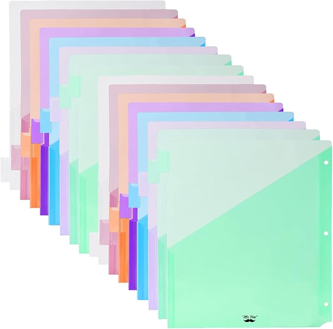 Mr. Pen- Binder Dividers with Pockets and Tabs, 16 Pack | Dividers by MrPen