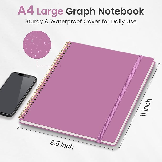 Taja Spiral Graph Notebook, 8.5"x11" Notebooks - Image 5