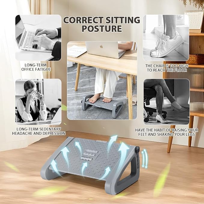 CasaZenith Foot Rest, Six Heights Adjustable Foot Rest - Image 6