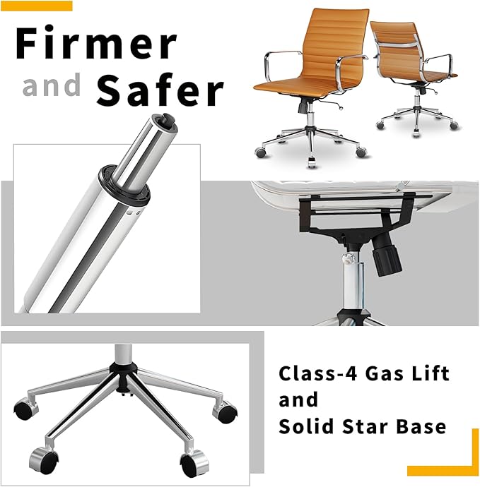 Chair, Desk Computer Chair ，with Armrests ，Ergonomic Office Chair for Home and Office, 17.32 x 22.83 x 35.43 inches, Multiple Colors (Terracotta)-DeskLoop Office