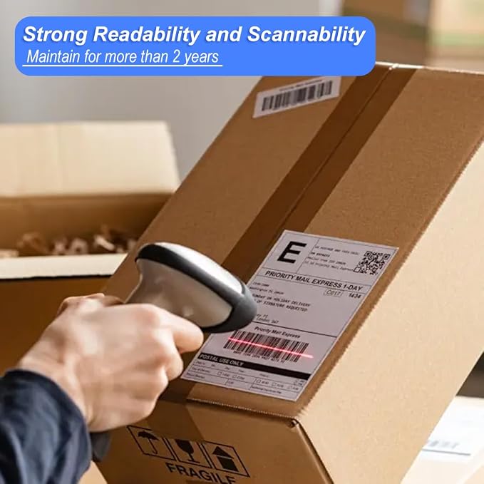OausTect 4x6 Shipping Label 500 Fanfold Labels - Image 4