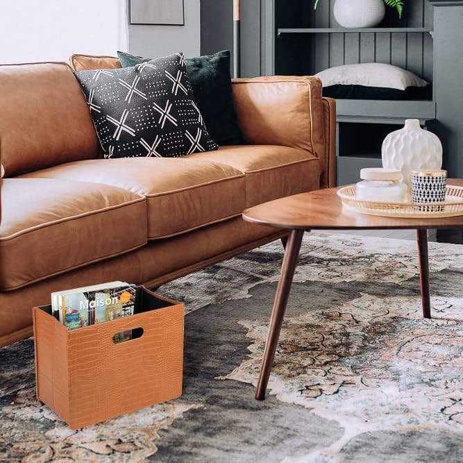 HofferRuffer Magazine Basket Holder, Foldable Magazine Rack, Document File - Image 4