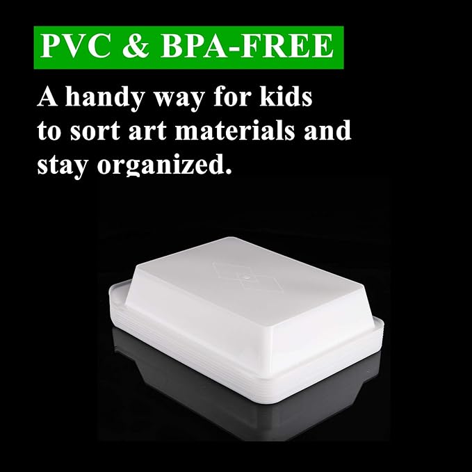 Yopay 15 Pack Plastic Art Tray for Classroom, Paper Organizer Bins, Activity - Image 4