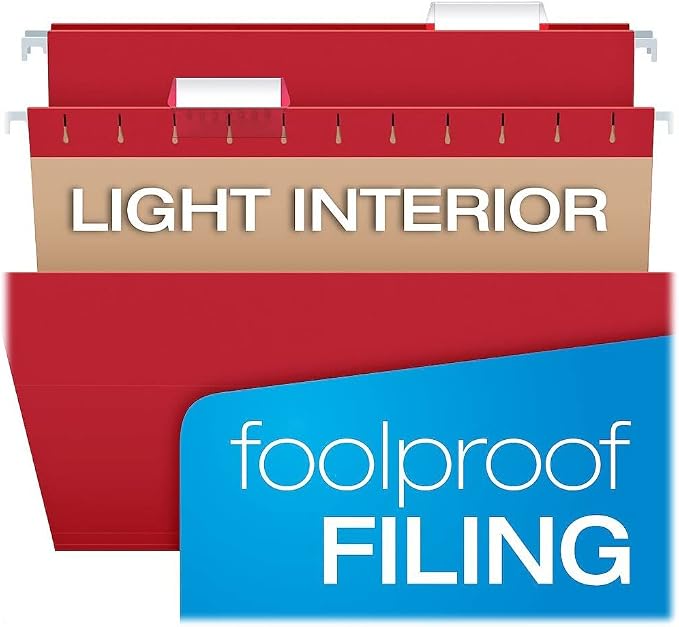 Pendaflex Hanging File Folders, Letter Size, 1/5-Cut Adjustable Tabs, 25 Per Box - Image 4
