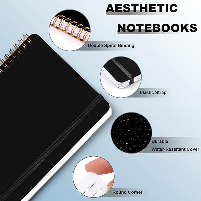 4 PCS Spiral Notebook, Spiral Journal Notebook, Notebooks - Image 3