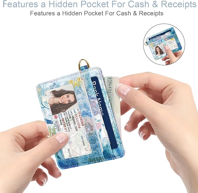 Slim Credit Card Holder Wallet RFID Blocking Minimalist Wallets Lightweight - Image 5