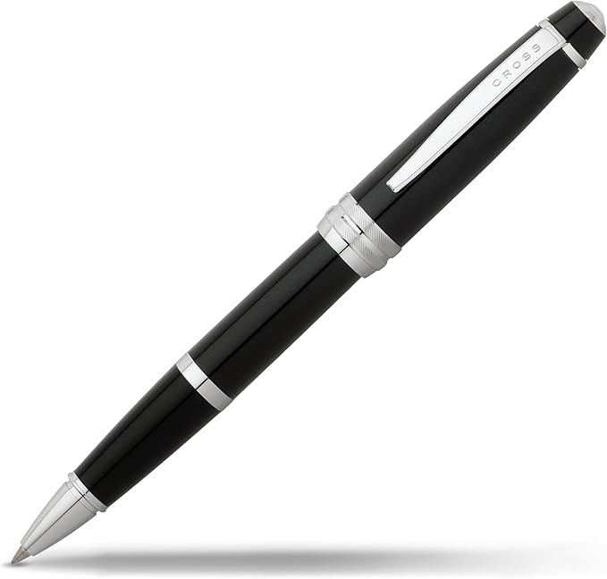 Cross Bailey Refillable Rollerball Pen Presented in a Premium Gift Box - Medium Point, Black Ink, Black-DeskLoop Office