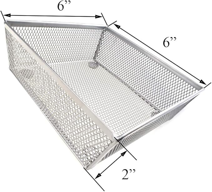 HAHIYO Stackable Mesh Tray Cup 6 x 6 x 2 inches Sturdy Container for Desk Drawer Organizer Collection for Home Office School kitchen Soft Foam Feet No Sharp Edges 2 Pack Silver-DeskLoop Office