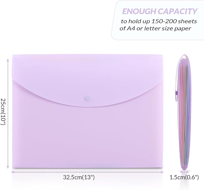 SKYDUE Cute Accordion File Organizer, Expanding File Folder - Image 4