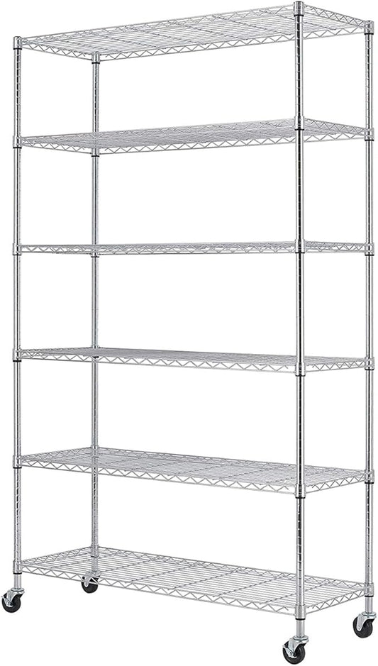 BestOffice | 6-Tier Wire Storage Shelves by BestOffice