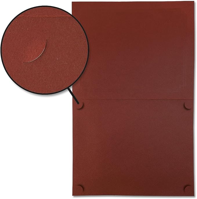 Classic Burgundy & Gold Certificate Folders- Packs 25, Linen Cover 80 lb. Stock - Image 6