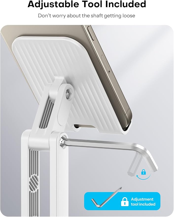 OMOTON Cell Phone Stand for Desk, 2 Pack Adjustable Foldable Phone Holder - Image 4