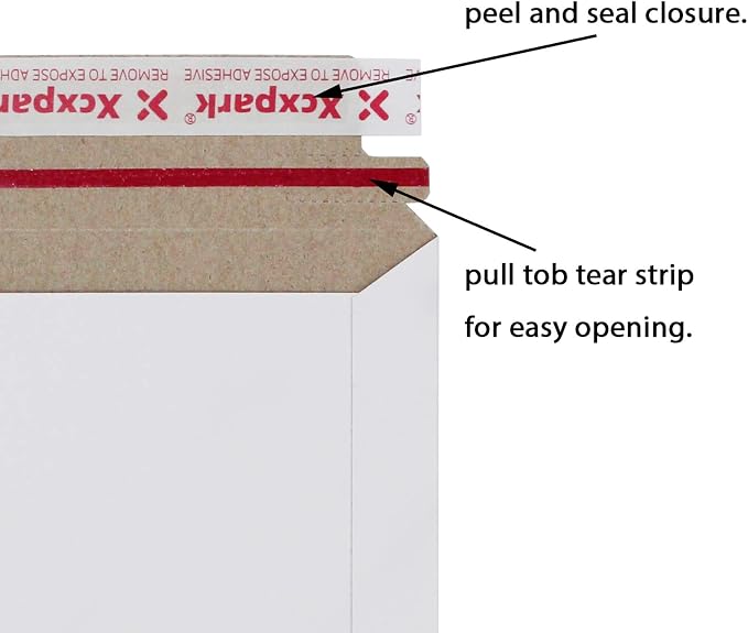 Xxcxpark 25 Pack Rigid Mailers 9.25 x 11.75 inches, Self Seal Photo Document - Image 4