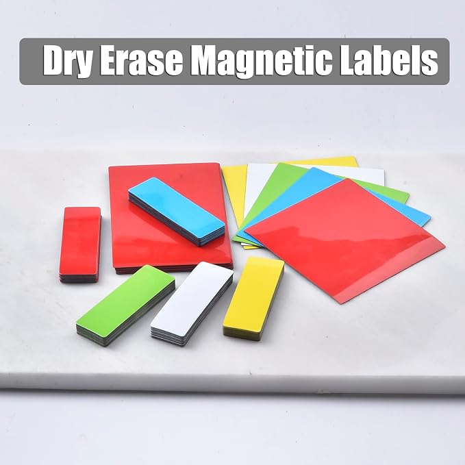 Realth Dry Erase Magnetic Labels Multicolor 2'' × 4'' 40 Pcs Reusable | - Image 4