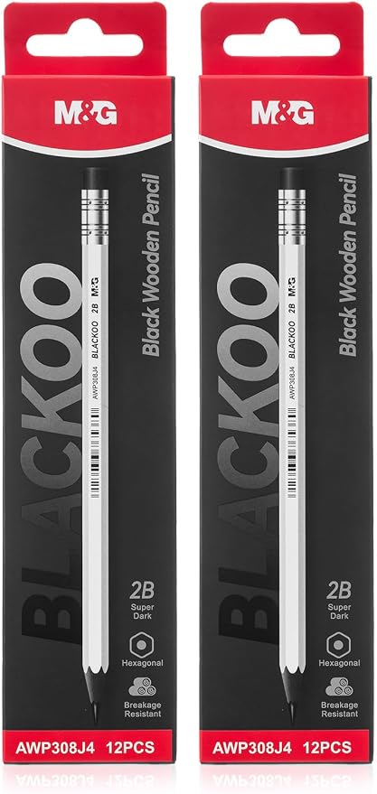 M&G BLACKOO Series 2B Wood-Cased Pencils, Bulk Black Pencils - Image 9