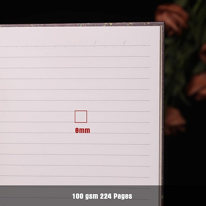 Line Notebooks for Women Men, A5 Aesthetic Hardcover Ruled Diary, 100 GSM Journals for Writing for Work, Note Taking, Office School-DeskLoop Office