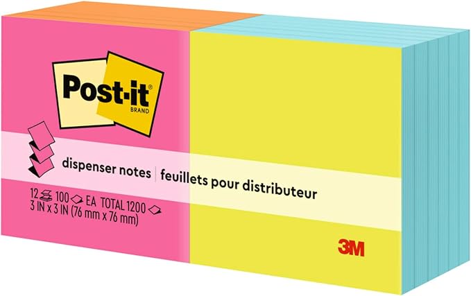 Post-it Pop-up Notes, 12 Sticky Note Pads, 3 x 3 in., School Supplies, Office - Image 12