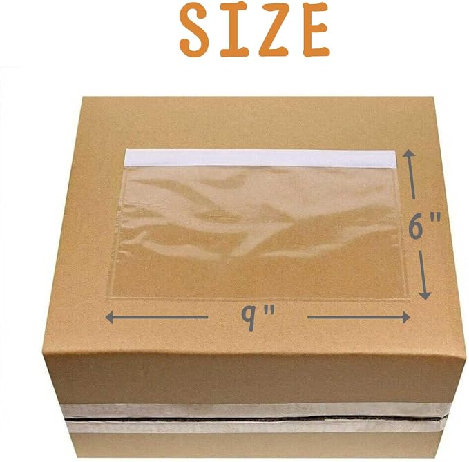 BESTEASY 6" x 9" Packing List Pouches, Strong Adhesive Plastic List Label - Image 2