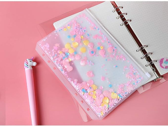 3 Pack A5 6 Holes Binder Pockets Plastic Binder Zipper Folders Waterproof 6 - Image 2