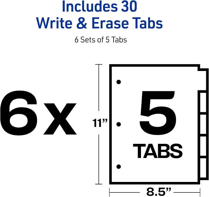 Avery Big Tab Write & Erase Dividers - Image 6