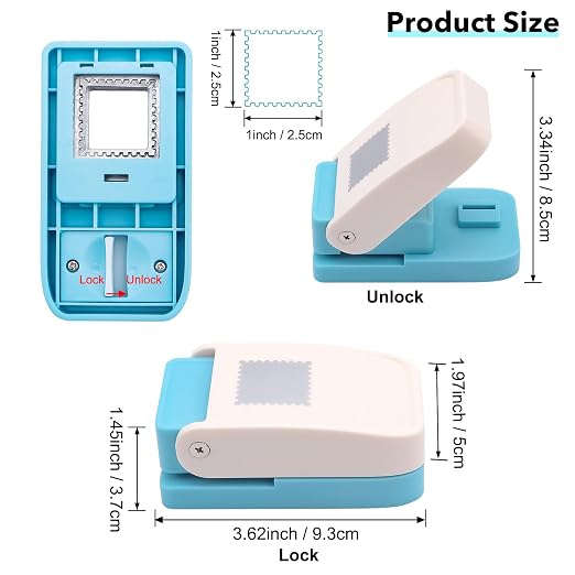 BAOFALI Stamp Puncher 1inch Square Postage Stamp Punch |Stamp Hole Puncher| - Image 2