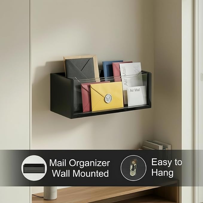 Mail Organizer with Clear Acrylic Dividers - Image 6