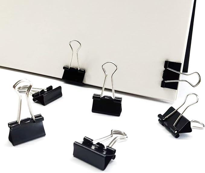 DSTELIN 96 Pack Mini Binder Clips 3/4-Inch Small Black Paper Clamps - Image 6