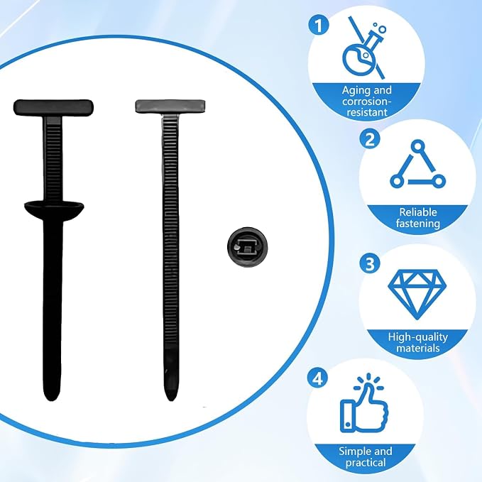 50pcs Nylon Universal Cable Tie Buckles, New Multifunctional Nylon Zip Ties - Image 2