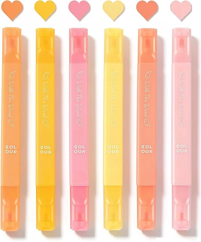 konket 6Pcs Aesthetic Cute Highlighters by KONKET