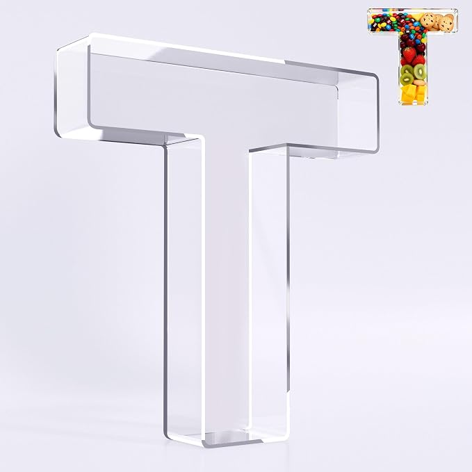 Ledido 10’’ Acrylic Letter Charcuterie Board Box, Reusable Fillable Serving Tray by Ledido