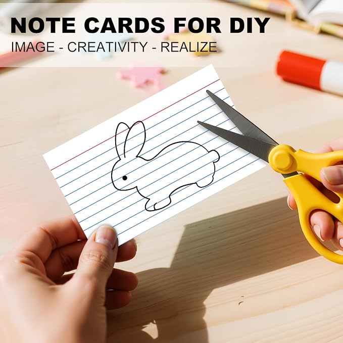 300 Count White Index Cards 3x5 Notecards Bulk Lined Flash Cards - Image 7