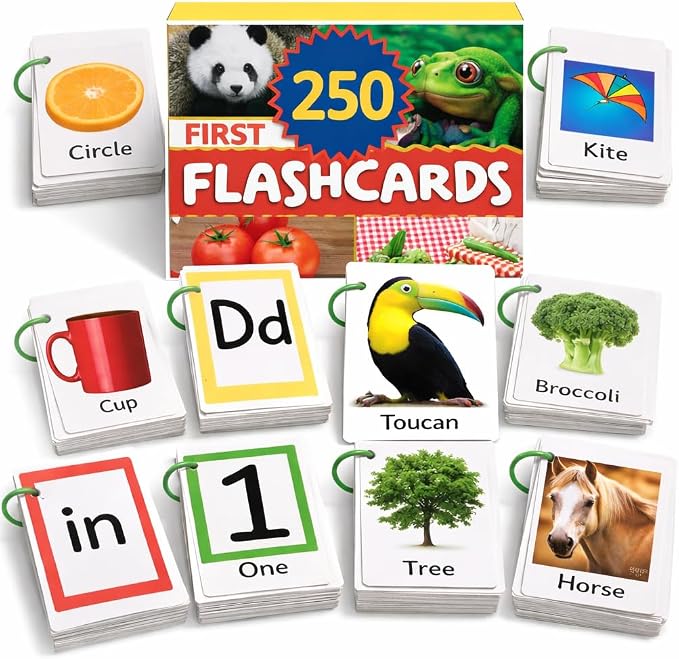250 Flash Cards for Toddlers 1-3 by ToyVentive