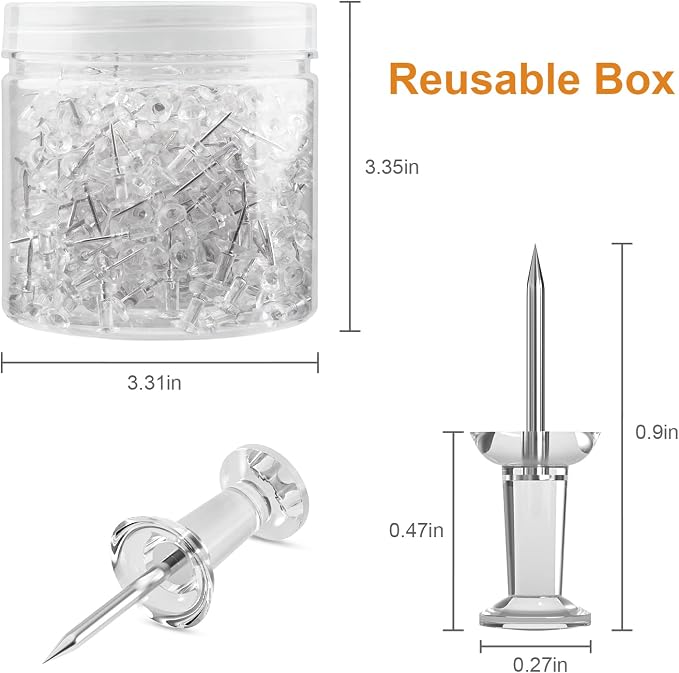 400Pcs Push Pins, Stick Pins Thumb Tacks - Image 3