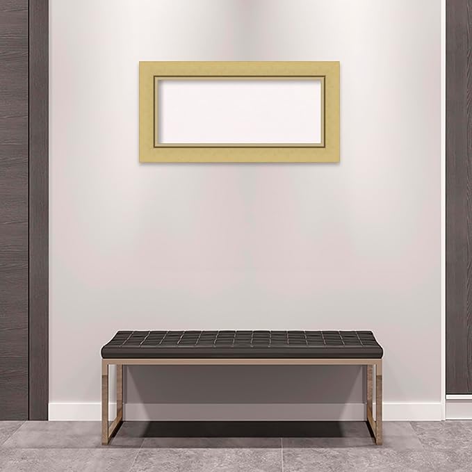 Amanti Art White Cork Board for Wall, 18x36 Vision Board with Gold Frame, Medium Corkboard Office Decor for Home Organization, Casual Corkboard Pinboard to Display Items for Home Organization in-DeskLoop Office