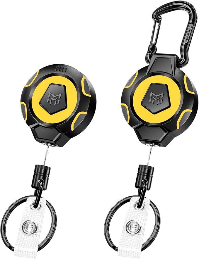 MNGARISTA Retractable Keychain Badge Reel Retractor Holder, 2 Pack by MNGARISTA