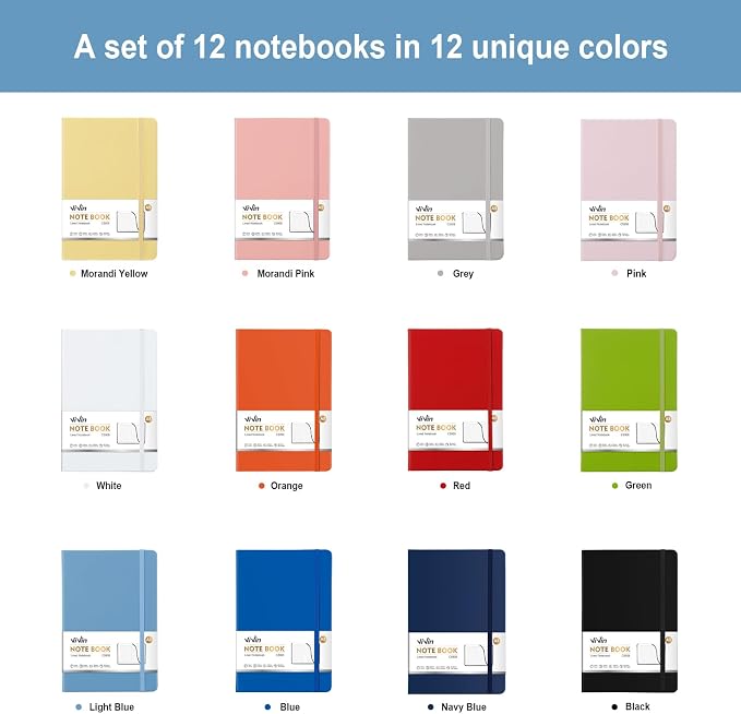 ViVin Lined Journal Notebooks for Professional Office Work, 192 Pages, Medium - Image 2