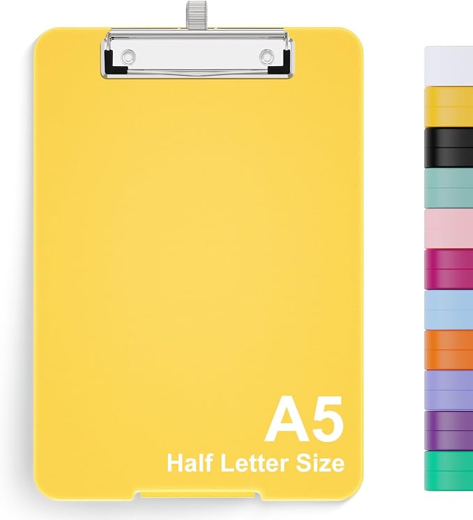 Hongri A5 Clipboard with Storage, Metal Retractable Pen Holder, 6 x 9'' Nursing by Hongri