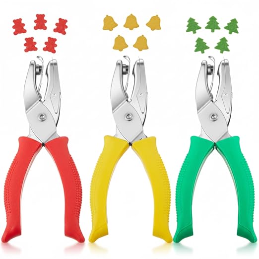 Zonon 3 Pcs Hole Punch Shapes Single Hole Paper Punchers by Zonon