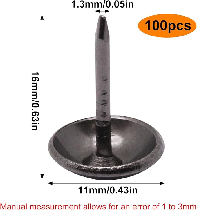 100PCS Decorative Thumb Tacks Round Head Upholstery Tacks Heavy Duty Push Pins - Image 2